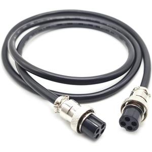 16.4 ft GX16 4 Pin Cable Double Female Head Aviation Cordset, GX16 4 Pin Panel Mount Circular Metal Aviation Connector Adapter Female to Female 20AWG (5Meter)