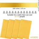 Aneco 4 Pack Satin Table Runner 12 x 108 Inch Golden Long Bright Silk and Smooth Fabric Party Table Runner for Wedding Banquet Party Decoration