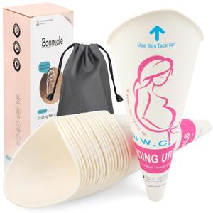 Luxiv 20 50 Pcs Disposable Female Urination Device, Portable Girl Urinal Funnel Women Outside Pee Cup Waterproof Paper Standing Pee Disposable Cup Female Urinal for Camping, Hiking, Wounded, Pregnant