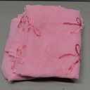 Tudomro Embroidery Pink Bow Tulle Table Runner 9.2 ft Coquette Pink Cheesecloth Table Runner 110 Inch Gauze Boho Dining Decor for Wedding Birthday Baby Shower Christmas Valentine's Home Decor