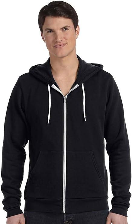 Bella & Canvas Men's 3739 Unisex Poly-Cotton Fleece Full-Zip Hoodie, size Large