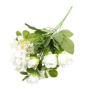 2pcs Wedding Flower Bouquet Decor Artificial Daisy Arrangement for Home Party Realistic Faux Floral Bouquet for Wedding Decorations Easy Maintenance Elegance