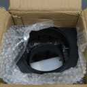 Solar Lantern Decorative Outdoor Set of 2 (18’’ & 15’’) Modern Black Metal Lanterns with Solar Candles, Decorative Candle Lanterns for Outdoor Porch, Patio, Garden, Yard Decor