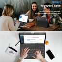 Keyboard Case for iPad Pro 11-inch (M4) 2024, Smart Folio Cover with Pencil Holder, Rechargeable, Magnetic Wireless Keyboard for iPad Pro 11, Only Compatible with Model A2836/A2837/A3006,Dark black