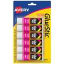 Avery Glue Stick White, Washable, Nontoxic, 0.26 oz. Permanent Glue Stick, Pack of 6 (98095)