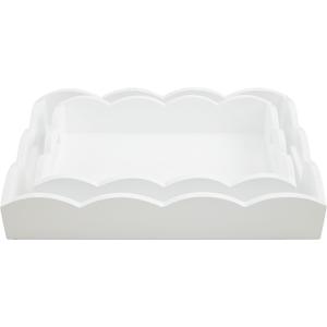 Mud Pie Nested Lacquer Trays; Large: 18" X 13" Small: 15" X 10"
