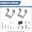Auto Dynasty 1 Inches Universal Side Step with Mounting Brackets for Pickups & Trucks, Aluminum, Silver Powder Coated, Set of 2