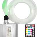 Led Twinkle Fiber Optic Lights Star Ceiling Kit Headliner 10W RGBW RF Remote 200 Strands 6.5ft/2m Optical Fiber Lights for Cars and Room