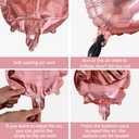 TONIFUL 65 Pcs 16 Inch Rose Gold Happy Birthday Balloons and 2 Sets A-Z Foil Letters Balloons DIY Personalized Phrase Banner for Birthday Celebration Halloween Thanksgiving Christmas Party Decor