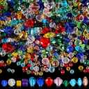 Kigeli 1280 Pcs Glass Beads Bulk Assorted Crystal Beads for Jewelry Making Faceted Teardrop Rondelle Briolette for DIY Crafts Necklace Wristband Earring Kit(Multicolor)