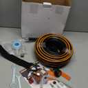 50FT Sewer Jetter Kit for Pressure Washer, 1/4" NPT Corner Drain Cleaner Hose 5800 PSI with Sewer Jetting Nozzles, Pearl Corsage Pin, Waterproof Tape, Extension Cord Organizer&2 Spanner