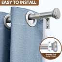 Curtain Rods for Windows 28 to 88 Inches Adjustable 1 Inch Diameter Decorative Single Window Curtain Rod Set with Rounded Cap design Finials, Silver