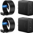 45W Super Fast Charger 2Port Type C Charger Fast Charging 6.6FT USB C Cord with Android Phone Charger Block for Samsung Galaxy S26/S26 Ultra/S26+/S25 Ultra/S25+/S24/S23/S22/S20/Note10+/Tab S9,2Pack