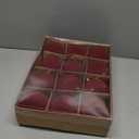 Senjie 3.15inch Burgundy Velvet Christmas Ornaments Balls Flocked Christmas Tree 12PCS Plastic Balls Xmas Hanging Ornaments Decoration Red