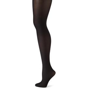 Danskin Women's Shimmery Footed Tights (B, Black)