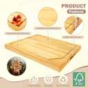 4 In 1 Noodle Board Stove Cover Lightweight Cutting Board Wood Stove Top Covers for Electric Stove, Glass Gas Stove Cover for Gas Burners - 30" x 22"