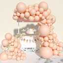 MOMOHOO  Balloons Arch- 120Pcs 18/12/5 Inch Balloons Different Sizes, Macaron Balloons Baby Latex Balloons for Boy Baby Shower Decorations, Gender Reveal Balloons Arch