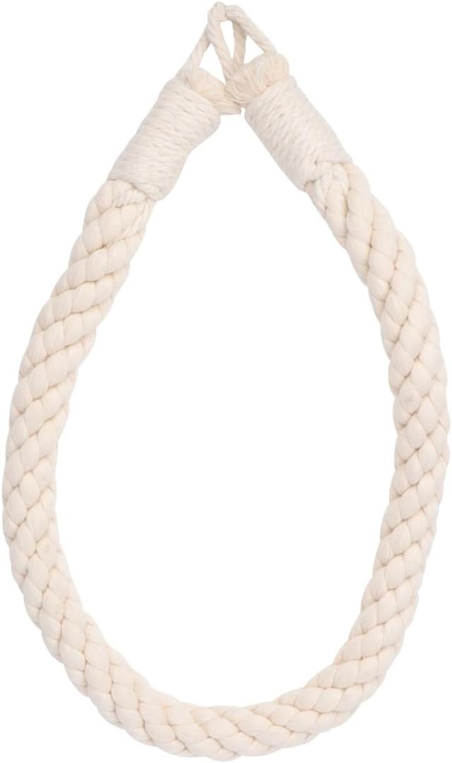 TEHAUX Wall Mounted Toilet Paper Holder Cotton Rope Roll Holder 23.62In Bathroom Tissue Organizer Rustic Farmhouse Decor