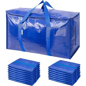 TICONN 16 Pack Extra Large Moving Bags with Zippers & Carrying Handles, Heavy-Duty Storage Tote Moving Boxes for Space Saving (16 PK, 30 Gallon)