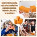 50 Pcs Mini Pizza Boxes Mini Dessert Boxes5.1 x 5.1 x 0.78 inches for Parties, Bakeries, and Food Delivery,CelebrationsChristmas Birthdays (Orange)