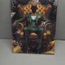 BJYCHG Black Man Wall Art Black King Wall Decor African King Pictures Afro Crown Canvas Prints Green Gold Paintings for Man Bedroom Living Room Office Frame (20L x 16W)