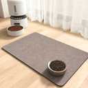 MontVoo-Absorbent Pet Feeding Mat-No Stains Pet Mat for Food and Water Bowl-Quick Dry Cat & Dog Food Mat Water Dispenser Mat-Pet Supplies Mat-Dog Water Bowl Mat for Messy Drinker,Brown,23"x34"