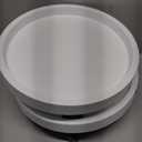 2 Pack of 14.2 Inch Planter Caddies Rolling Saucer Caddy with Wheels, Heavy Duty Wheeled Stand for Potted Plant, Round Coaster Roller Base Tray with Casters, Flower Pot Dolly Holder for Indoor Outdoor (White)