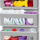 Simple Houseware 6 Clear Window Pocket Over Closet Door Storage Hanging Organizer for Bedroom, Bathroom, Pantry, Gray