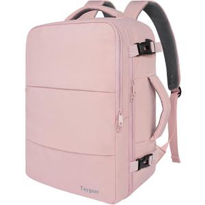 Taygeer Laptop Backpack for Women, Large Travel Backpack with 17.3 inch Laptop Compartment, TSA Friendly 40l Carry On Mochila, Daypack Business Computer Bag for Office Work Travel Essentials, Pink