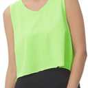 sissycos Women's Workout Racerback Tank Tops Loose Fit Sleeveless Athletic Shirts (Apple Green)