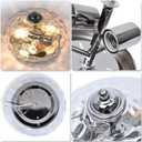 EDISLIVE Modern 2-Light Hammered Glass Flush Mount Light Pendant Ceiling Light Fixture 10.2" Indoor Ceiling Light for Hallyway Foyer Bedroom(Chrome)