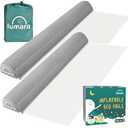 LUMARA Inflatable Bed Rail for Toddlers 2 Pack - Portable Travel Bed Bumpers for Kids Fits Twin Full Queen King Size Beds - Non-Slip Safety Guard Rails, Grey