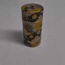 Japanese Tea Canister Tin Golden KARAKUSA/Double Lid/Japanese Washi Paper Pasted /200g Tea Capacity/Loose Leaf Tea Storage/Storage Container with Lid