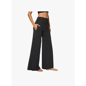 1 Pack Wide Leg Yoga Pants for Women, Comfy Lounge Pajama Sweatpants Loose Causal Palazzo with Pockets Size S/M