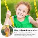 DECORLIFE Toddler Swing - High Back Full Bucket Seat for Ages 1-3, 330lb Capacity, Baby Infant Swing Outdoor with Safety Design, Plastic-Coated Chains, Carabiners for Backyard, Garden-Yellow