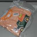 Noubeau Newborn Baby Boy Thanksgiving Bubble Romper Christmas Stripe Truck Bodysuit Pullover Playsuit Holiday Clothes (Orange)