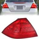 Nilight Taillight Assembly Compatible with 2006 2007 Honda Accord 4 Door Sedan Excluding Hybrid Rear Lamp Replacement OE Style Driver Side