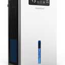 Dehumidifier, 98 OZ Dehumidifiers for Basement (1000sq.ft), Dehumidifier for Home with Washable Air Filter, Dehumidifiers for Bathroom Bedroom, Auto Shut Off and Timer Setting, Drain Hose, Withe