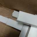 Vagusicc C Shaped End Table with Charging Station, Small Side Table for Couch, Couch Side Tables C Table, Slide Under Sofa Recliner Table TV Tray Arm Tables for Living Room, Bedroom, Bedside, White