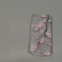 bicol for iPhone 16 Case with Screen Protector, Enhanced Camera Protection, Crystal Acrylic Clear with Fashionable Designs for Girls Women, Slim Fit Protective Phone Cover 6.1" Blooming Cherry