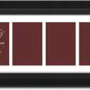 Craig Frames 9x22 Black Collage Frame, 4-5x7 Openings, White Mat, Wall Display