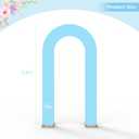 Babenest 7.2Ft Spandex Open Arch Backdrop, Fitted Double-Sided U-Shaped Wedding Arch, Round Top Chiara Stand Cover for Ceremony, Baby Shower, Birthday Party Decoration (Baby Blue)
