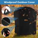 Cover for Charbroil Bistro Pro Electric Grill & Griddle, with Handle & Straps for 25302145 25302146 25302148 25302161, 600D Waterproof All Weather Resistant Electric Cover, Replace CB1250073P4