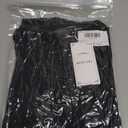 Women's Tops Dressy Casual Long Sleeve Pleated Shirts Crewneck Loose Basic T-Shirt Blouses 2024 Trendy Fall Clothes, S Soild Black