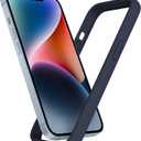 K TOMOTO Compatible iPhone 14 Plus Bumper Case (6.7 Inch), Liquid Silicone Protective Frame [Shock Absorption, Raised Edge & Drop Protection], Silky and Soft Touch, Navy Blue