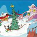 5.9X 3.6ft Welcome to Whoville Backdrop Snow Winter Whoville Christmas Banner Christmas Village Party Photography Background Xmas Birthday Baby Shower Party Supplies Decoration