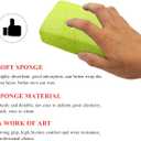 Yourkar 2 PCS Car Wash Applicator, Rectangular Microfiber Applicator Cleaning Pads for Wax Polishing, Soft Premium Microfiber Sponge for Vehicle Washing, Universal Car Accessories (Yellow)