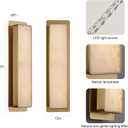 Lirvama 19.7" Alabaster Wall Sconce Set of 2, 18W LED 3000K Warm White