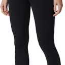 Yogalicious High Waist Squat Proof Soft Printed Leggings for Women (Small, Black V-back)