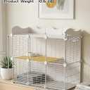 Cat Cage, DIY Cat Enclosures, 42" x 16" x 28" Cat Playpen Indoor & Outdoor with Hammock & Cat Bowl, Detachable Metal Wire Kennel Cats Crate